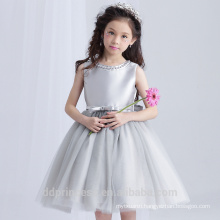 2017 Best selling Girls shining Performance dress Gray tulle party dresses Ball Gown prom dress Bow-knot wedding Tutu Skirt